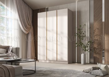 Шкаф 1500 мм 3-х створчатый Келвин кашемир (Миф) в Ирбите - irbit.mebel-e96.ru