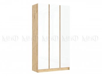 Шкаф 1200 мм 3-х ств. Келвин крафт золотой/белый (Миф) в Ирбите - irbit.mebel-e96.ru