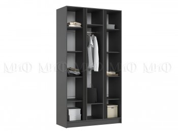 Шкаф 1200 мм 3-х ств. Келвин графит  (Миф) в Ирбите - irbit.mebel-e96.ru