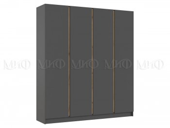 Шкаф 2000 мм 4-х ств. Келвин графит  (Миф) в Ирбите - irbit.mebel-e96.ru