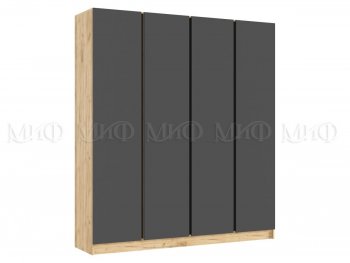Шкаф 2000 мм 4-х ств. Келвин дуб золотой/графит (Миф) в Ирбите - irbit.mebel-e96.ru