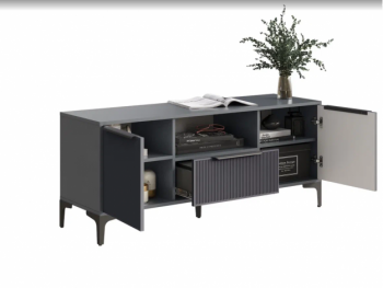 Тумба ТВ на 1350 Кимберли графит (Handis) в Ирбите - irbit.mebel-e96.ru