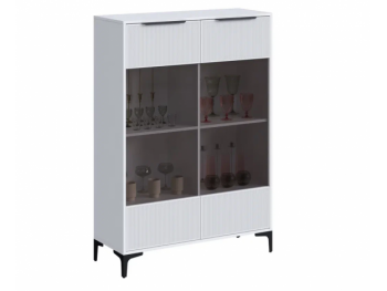 Шкаф со стеклом Кимберли белый (Handis) в Ирбите - irbit.mebel-e96.ru