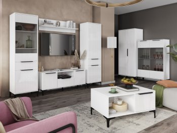 Стенка Кимберли белый, модульная (Handis) в Ирбите - irbit.mebel-e96.ru