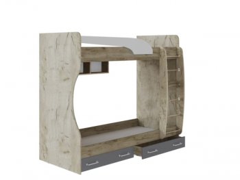 Кровать двухъярусная Колибри Лофт крафт серый (Текс) в Ирбите - irbit.mebel-e96.ru
