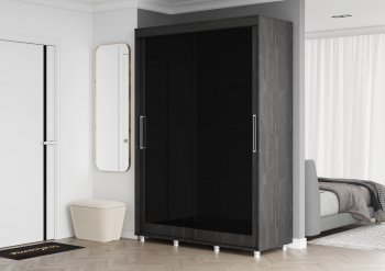 Шкаф-купе 1500 мм Комфорт BLACK EDITION (Стиль) в Ирбите - irbit.mebel-e96.ru