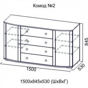 Комод №2 (1500) SV-Мебель в Ирбите - irbit.mebel-e96.ru