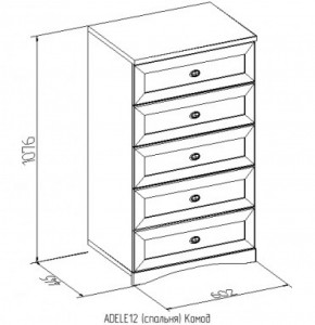 Комод Адель 12 ясень анкор светлый в Ирбите - irbit.mebel-e96.ru