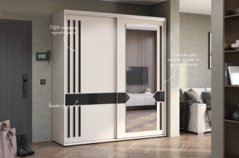 Шкаф-купе 2000 мм Крафт-9 белый кашемир  (БТС) в Ирбите - irbit.mebel-e96.ru
