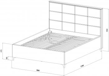 Кровать с подъемным механизмом Мега синий (Лин) в Ирбите - irbit.mebel-e96.ru
