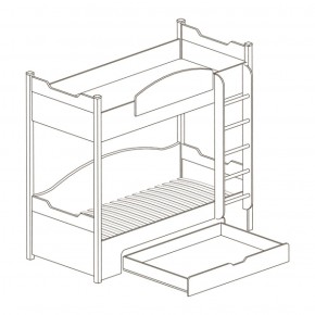 Кровать 2-х ярусная Прованс 421 (Яна) в Ирбите - irbit.mebel-e96.ru