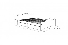 Кровать-7 двойная с 2-мя ящиками (1200*2000) в Ирбите - irbit.mebel-e96.ru