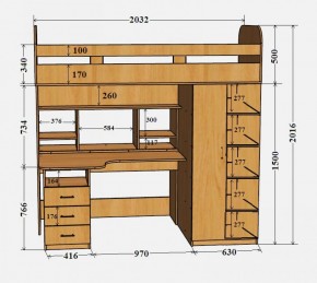 Кровать-чердак Аракс в Ирбите - irbit.mebel-e96.ru