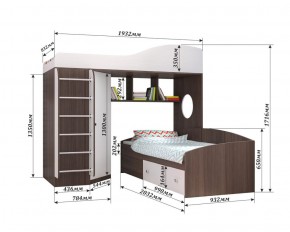 Кровать-чердак Кадет 2 с металлической лестницей в Ирбите - irbit.mebel-e96.ru