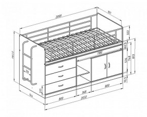 Кровать-чердак Дюймовочка-6 Белый в Ирбите - irbit.mebel-e96.ru