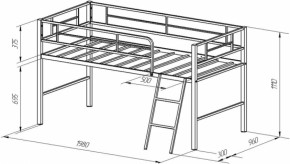 Кровать-чердак Севилья-Мини в Ирбите - irbit.mebel-e96.ru