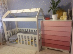 Кровать-домик детская без ящика 800*1600 (Белый) в Ирбите - irbit.mebel-e96.ru