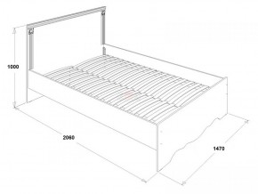 Кровать двойная Ольга 1Н + 2-а ящика (1400*2000) в Ирбите - irbit.mebel-e96.ru