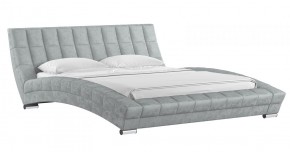 Кровать двойная Оливия 1600 (светло-серый) (НиК) в Ирбите - irbit.mebel-e96.ru