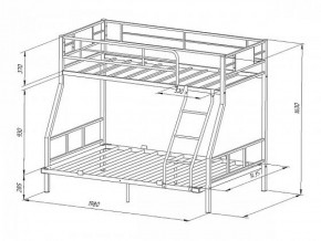 Кровать двухъярусная Гранада-1 140 Черный в Ирбите - irbit.mebel-e96.ru