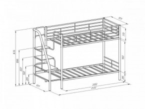 Кровать двухъярусная Толедо-П с полкой Черный/Венге в Ирбите - irbit.mebel-e96.ru