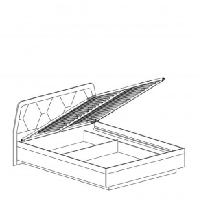 Кровать двуспальная 1600 с ПМ Дели 77 (Яна) в Ирбите - irbit.mebel-e96.ru