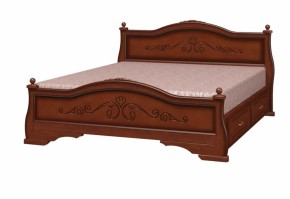 Кровать из массива Карина-1 с 2-мя ящиками Орех (БМ) в Ирбите - irbit.mebel-e96.ru