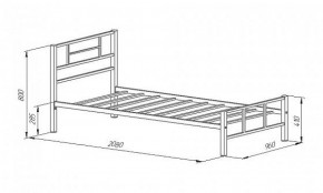 Кровать металлическая Кадис Белый в Ирбите - irbit.mebel-e96.ru