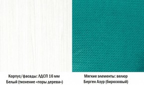 Кровать одинарная 01.34 Ноктюрн (180) бирюзовый в Ирбите - irbit.mebel-e96.ru