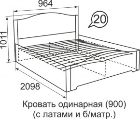 Кровать с латами Виктория 1800*2000 в Ирбите - irbit.mebel-e96.ru