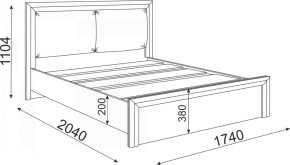 Кровать с настилом и мягкой частью Глэдис (модуль 31) 1600 в Ирбите - irbit.mebel-e96.ru