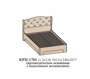 Кровать ЭЙМИ с подъемным механизмом КРП-1701 Бодега белая/патина серебро (1200х2000) в Ирбите - irbit.mebel-e96.ru | фото