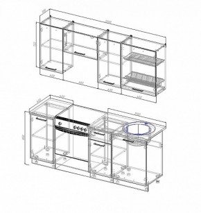 Кухонный гарнитур Антрацит 2000 в Ирбите - irbit.mebel-e96.ru