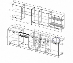 Кухонный гарнитур Антрацит 3000 в Ирбите - irbit.mebel-e96.ru