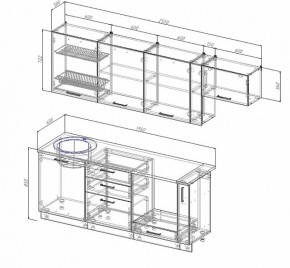 Кухонный гарнитур Лофт 2550 в Ирбите - irbit.mebel-e96.ru