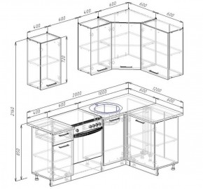 Кухонный гарнитур угловой Жемчуг 2000х1200 в Ирбите - irbit.mebel-e96.ru