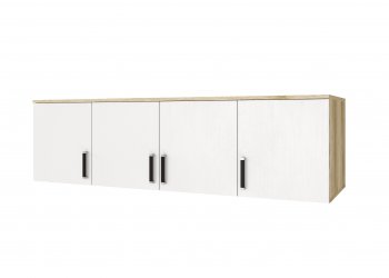 Шкаф 1600 мм Лагуна с антресолью делано/белый (Текс) в Ирбите - irbit.mebel-e96.ru