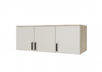 Шкаф Лагуна с антресолью крафт серый/кашемир (Текс) в Ирбите - irbit.mebel-e96.ru