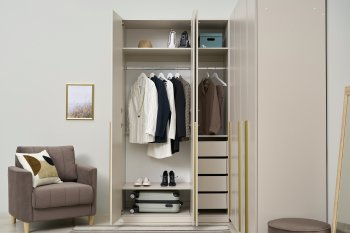 Гардеробная/шкаф 2200*1706 мм Ларго №3 Кашемир (Миф) в Ирбите - irbit.mebel-e96.ru