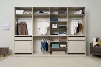 Гардеробная/шкаф 3200 мм Ларго №2 открытая Кашемир (Миф) в Ирбите - irbit.mebel-e96.ru