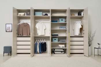 Гардеробная/шкаф 3200 мм Ларго №2 Кашемир (Миф) в Ирбите - irbit.mebel-e96.ru