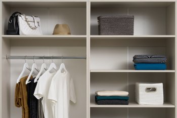 Гардеробная/шкаф 4000 мм Ларго №1 открытая Кашемир (Миф) в Ирбите - irbit.mebel-e96.ru