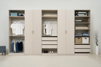 Гардеробная/шкаф 4000 мм Ларго №4 Кашемир (Миф) в Ирбите - irbit.mebel-e96.ru