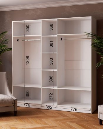 Шкаф 2000 мм Ларс без зеркал белый (Микон) в Ирбите - irbit.mebel-e96.ru