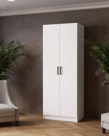 Шкаф 800 мм Ларс без зеркал белый (Микон) в Ирбите - irbit.mebel-e96.ru