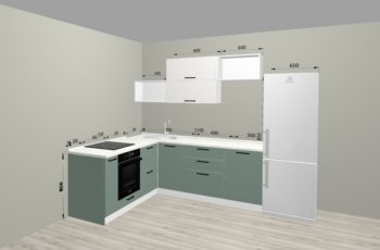 Угловой кухонный гарнитур Санвут 1516х2100 мм в Ирбите - irbit.mebel-e96.ru