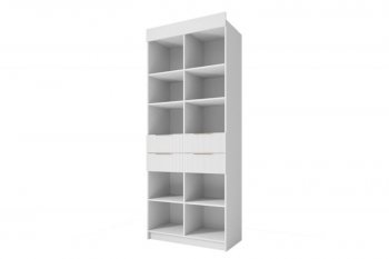 Стеллаж Лавис с ящиками СД 900.1/2 белый софт (ДСВ) в Ирбите - irbit.mebel-e96.ru | фото