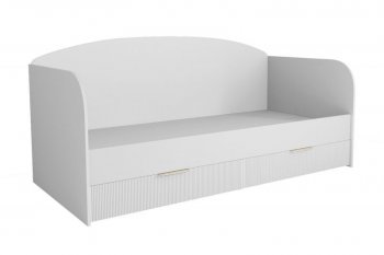 Кровать Лавис ДКД 2000.1 с ящиками белый софт (ДСВ) в Ирбите - irbit.mebel-e96.ru | фото