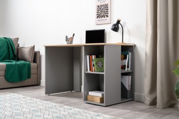 Стол письменный Лайт 12.163. серый (Моби) в Ирбите - irbit.mebel-e96.ru