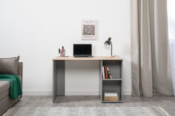 Стол письменный Лайт 12.163. серый (Моби) в Ирбите - irbit.mebel-e96.ru